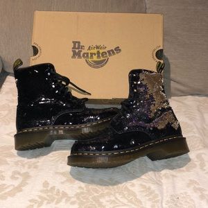 2 way sequin dr. Martens boots